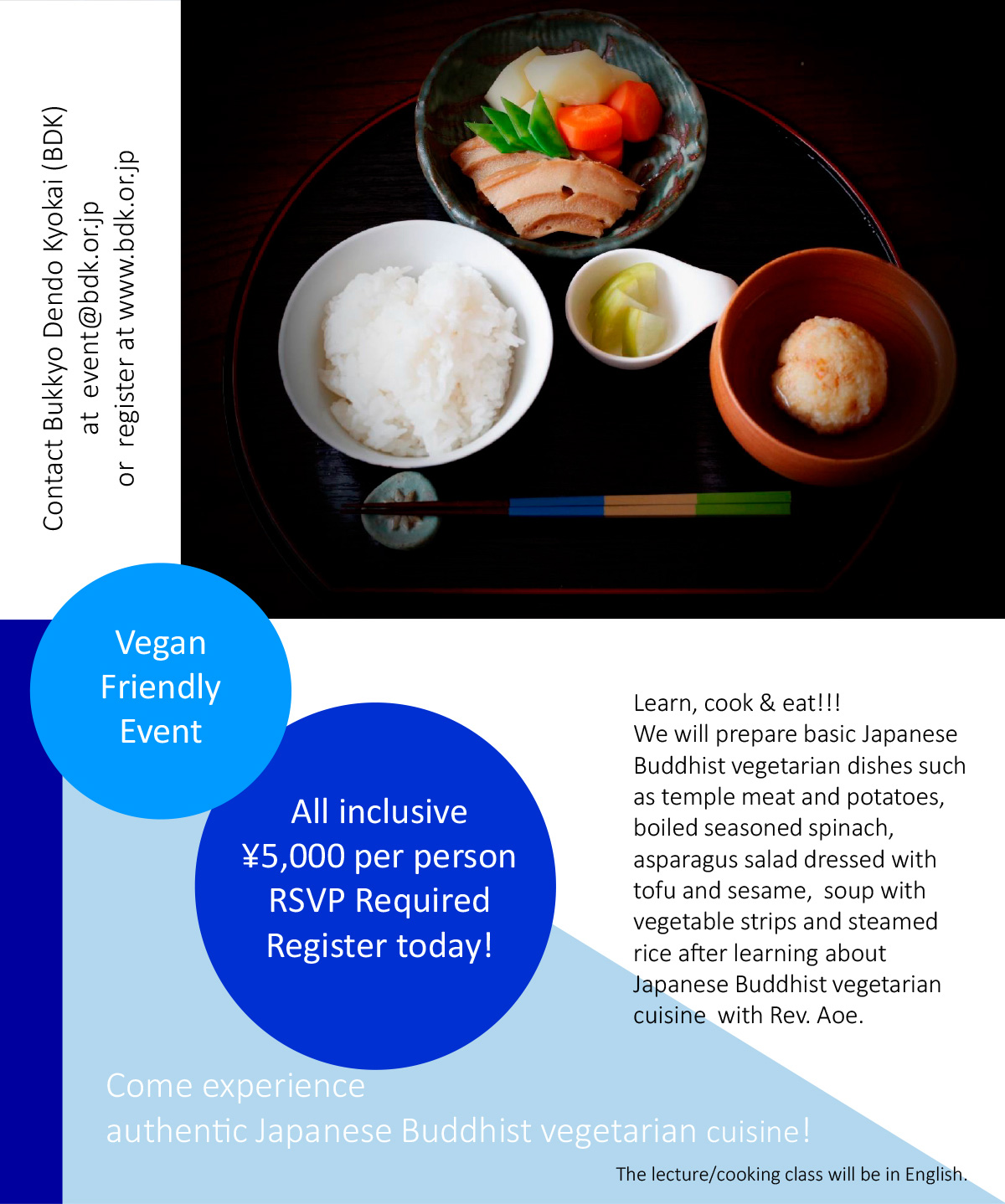 Japanese Buddhist Vegetarian Cooking Class with Rev. Kakuho Aoe in